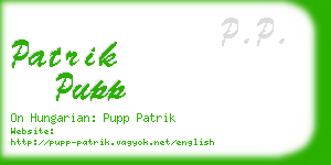 patrik pupp business card